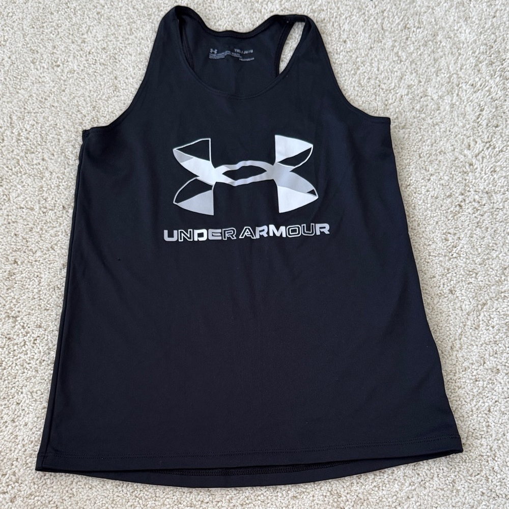 Under Armour Black and Silver Athletic Tank